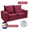 Sofa Reclinavel Retratil Fofinho P/ Assistir Series 2,30m Cor:vinho - 5