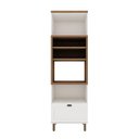 Ver imagem 2 de Torre Quente 70cm para Forno com 2 Prateleiras Cozinha Mdf Cor:branco com Ébano
