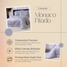 Kit Edredom Mônaco Fitado Percal Soft 300 Fios com Fronha Solteiro 02 Peças - Dupla Face Listrado Ac - 8