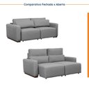 Ver imagem 6 de Sofá Essence Retrátil 2 Lugares 180cm CabeCasa MadeiraOriginals Cinza Mescla Claro