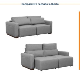 Sofá Essence Retrátil 2 Lugares 180cm CabeCasa MadeiraMadeira - 6