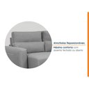 Ver imagem 5 de Sofá Essence Retrátil 2 Lugares 180cm CabeCasa MadeiraOriginals Cinza Mescla Claro