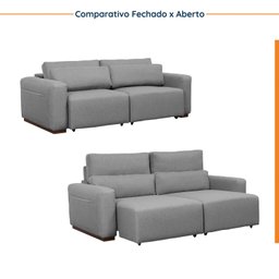 Sofá Essence Retrátil 3 Lugares 200cm CabeCasa MadeiraMadeira - 6