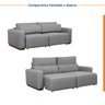 Sofá Essence Retrátil 3 Lugares 200cm CabeCasa MadeiraOriginals - 6