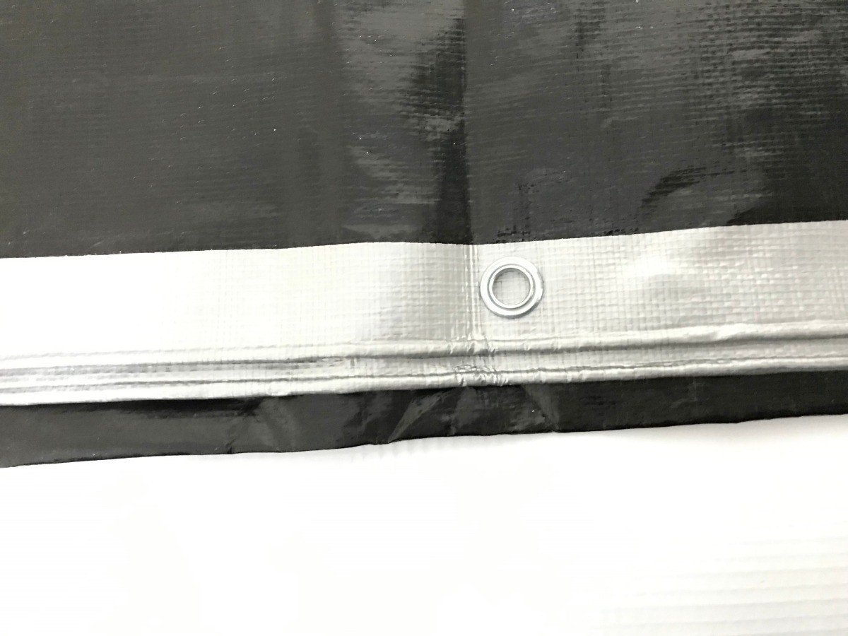 Lona Blackout Cinza Preta 300 Micras Impermeável 8x7,5 - 3