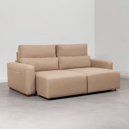Sofá Essence Retrátil 3 Lugares 200cm Tecido Pet Friendly CabeCasa MadeiraMadeira - 10