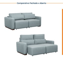 Sofá Essence Retrátil 2 Lugares 180cm Tecido Pet Friendly CabeCasa MadeiraMadeira - 7