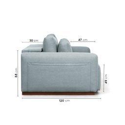 Sofá Essence Retrátil 2 Lugares 180cm Tecido Pet Friendly CabeCasa MadeiraMadeira - 4