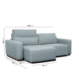 Sofá Essence Retrátil 3 Lugares 200cm Tecido Pet Friendly CabeCasa MadeiraMadeira - 3