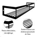 Ver imagem 6 de Dois Suportes de Parede para Banheiro e Cozinha Prateleira Porta Shampoo Preto