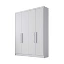 Ver imagem 2 de Roupeiro Solteiro Moderni Plus 4 Portas 3 Gavetas Branco - Novo Horizonte