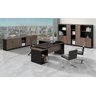 Mesa Diretor C/ Vidro Web40 1,72 C/ Gaveteiro - Ameixa/preto - 1