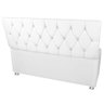 Conjunto Cabeceira King Atena C/ Báu Grécia 195 cm:Corino Branco - 5