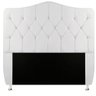 Conjunto Cabeceira King Atena C/ Báu Grécia 195 cm:Corino Branco - 2