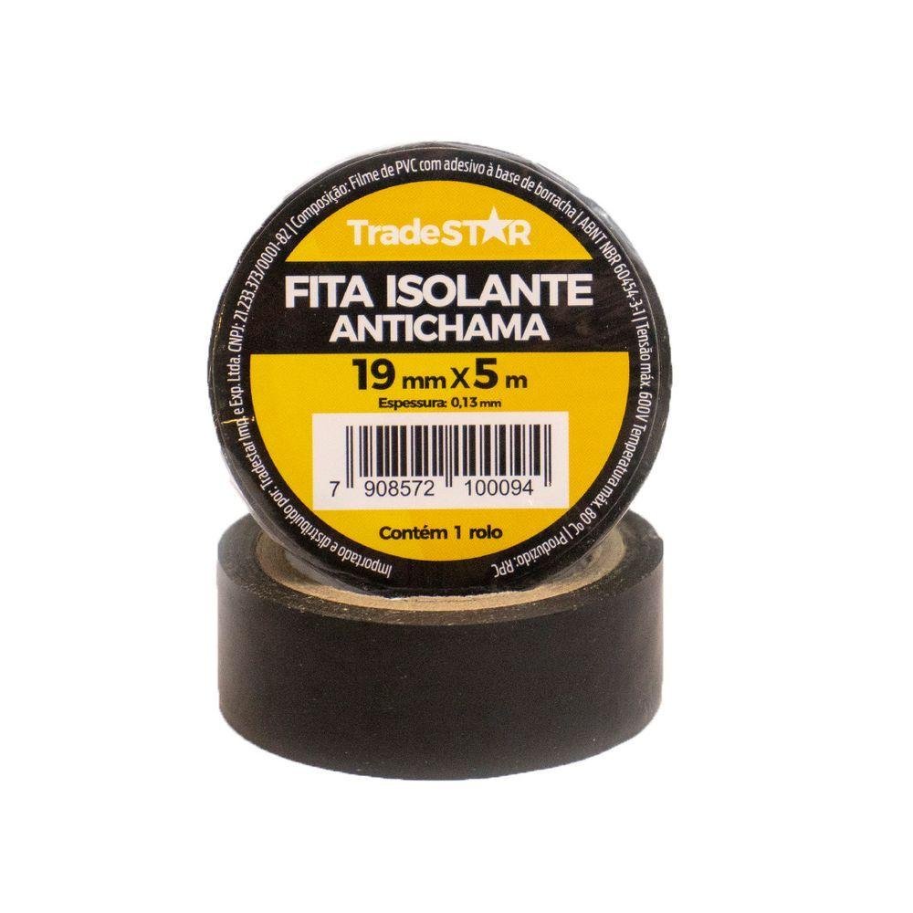 Kit 20 Rolos Pç Fita Isolante 5 Metros Preta - 3