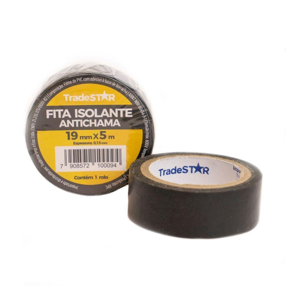 Kit 20 Rolos Pç Fita Isolante 5 Metros Preta - 2