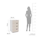 Ver imagem 3 de Gaveteiro Porto Escritório/Home Office 4 Gavetas 40x71cm Creme/Branco 250684