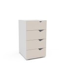 Ver imagem 2 de Gaveteiro Porto Escritório/Home Office 4 Gavetas 40x71cm Creme/Branco 250684
