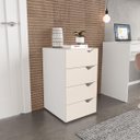 Ver imagem 1 de Gaveteiro Porto Escritório/Home Office 4 Gavetas 40x71cm Creme/Branco 250684