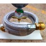 registro medidor gás 2kg aliança mangueira inox dako 3 mts - 5