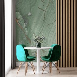 Papel de Parede Painel 3D Mármore Carrara Verde 2M Claro Revestimento Auto Colante Marmorizado - 2