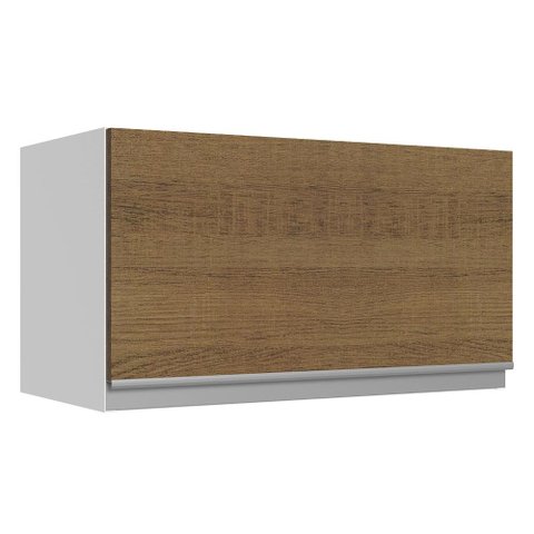 Armário De Cozinha Aéreo 100% MDF 60 cm 1 Porta Basculante Branco/Rustic Acordes Madesa