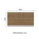 Ver imagem 3 de Armário De Cozinha Aéreo 100% MDF 60 cm 1 Porta Basculante Branco/Rustic Acordes Madesa