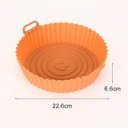 Ver imagem 5 de Forma de Silicone para Fritadeira Eletrica AirFryer 23CM:VERMELHO