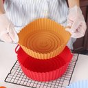 Ver imagem 3 de Forma de Silicone para Fritadeira Eletrica AirFryer 23CM:VERMELHO