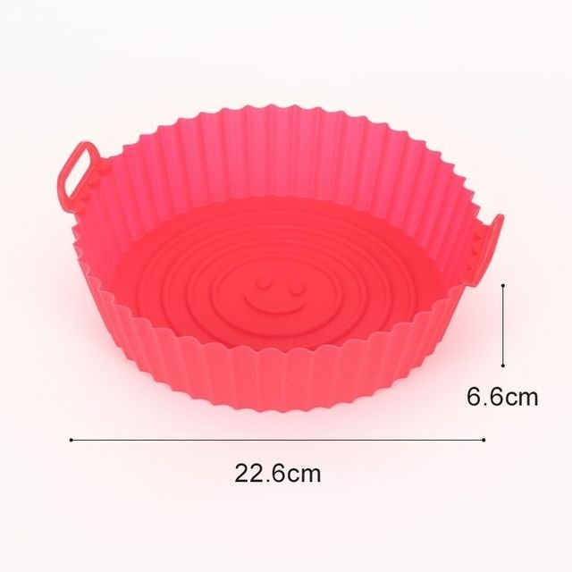 Forma de Silicone para Fritadeira Eletrica AirFryer 23CM:VERMELHO - 4