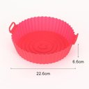 Ver imagem 4 de Forma de Silicone para Fritadeira Eletrica AirFryer 23CM:VERMELHO