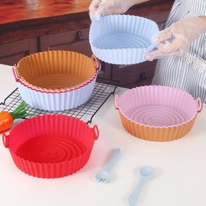 Forma de Silicone para Fritadeira Eletrica AirFryer 23CM:VERMELHO