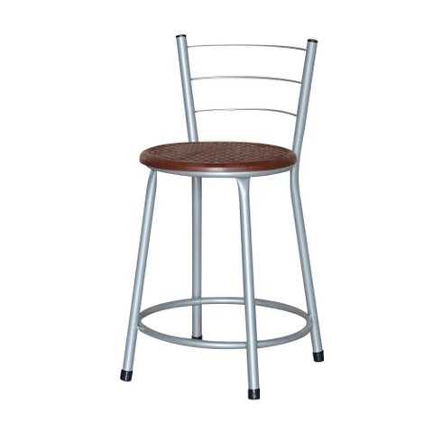 Banqueta Baixa Ratan Cinza Retro  