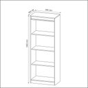 Ver imagem 4 de Armário Estante Alto para Escritório Me4150 Amêndoa Tecnomobili