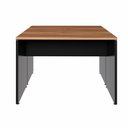 Ver imagem 4 de Mesa Escritório 2 Lugares 1,10m X 1,40m Pés Painel F5 Office Cor:nogal com Preto