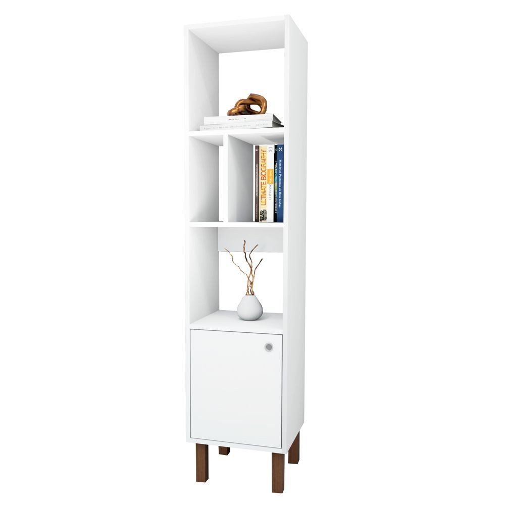 Estante Multiuso Livreiro 35cm 01 Porta Mlt2039-Br Estilare Branco - 3