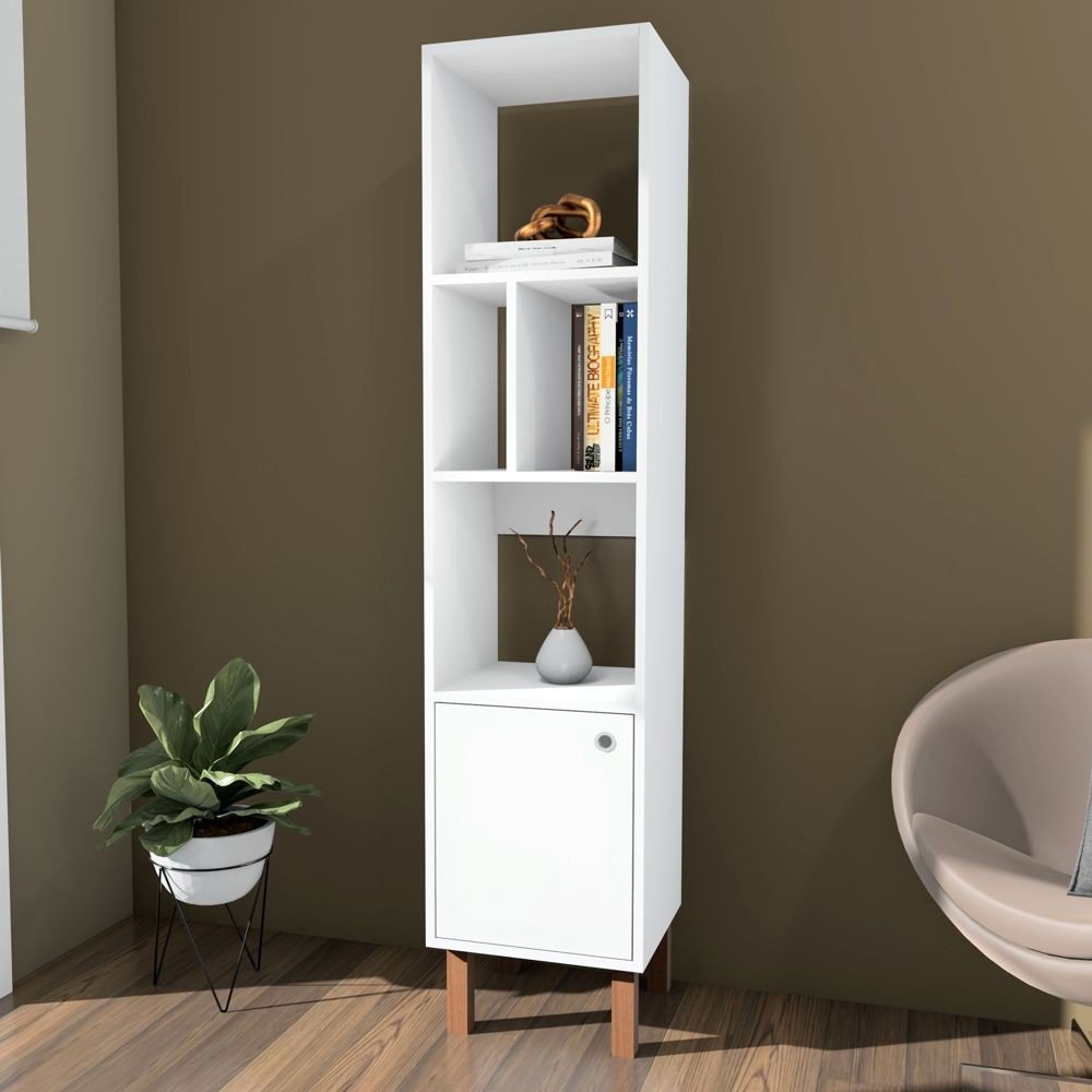 Estante Multiuso Livreiro 35cm 01 Porta Mlt2039-Br Estilare Branco - 6