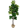 Planta Ficus Lyrata Folhagem Permanente Artificial para Decoração Verde - 1