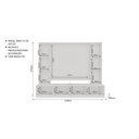 Ver imagem 3 de Rack com Painel para TV até 55 Polegadas 2,1m 2 Portas Delfos Yescasa
