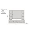 Ver imagem 3 de Rack com Painel para TV até 55 Polegadas 2,1m 2 Portas Delfos Yescasa