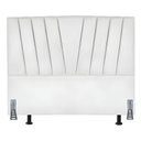 Ver imagem 1 de Cabeceira Cama Box Casal 140 Cm Joana em Corino com Frame Branco