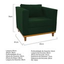 Ver imagem 6 de Poltrona Decorativa Europa Suede Verde