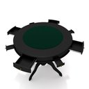 Ver imagem 6 de Mesa de Jogos Carteado 4 Lugares Bellagio com Gavetas e Tampo Reversível com Tecido Preto/verde G42