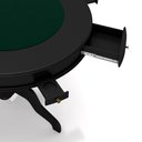 Ver imagem 7 de Mesa de Jogos Carteado 4 Lugares Bellagio com Gavetas e Tampo Reversível com Tecido Preto/verde G42