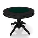 Ver imagem 2 de Mesa de Jogos Carteado 4 Lugares Bellagio com Gavetas e Tampo Reversível com Tecido Preto/verde G42