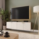 Ver imagem 1 de Rack para TV 140 cm Frame CabeCasa MadeiraOriginals Bege Arenas/Acácia