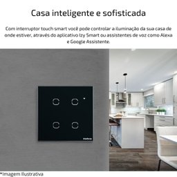 Interruptor Touch Smart Wi-fi Intelbras Ews 1004 Branco - 2