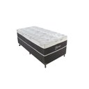 Ver imagem 1 de Cama Box Solteirão 108x198x72cm Molas Ensacadas Pegasus Montreal Cinza/Cinza, Branco