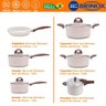 Conjunto de Panelas de Indução e Panela de Pressão CeramicLife Vanilla 6 Peças - Brinox - 8