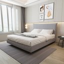 Ver imagem 1 de Cama King Boreal Flutuante CabeCasa MadeiraOriginals Cinza